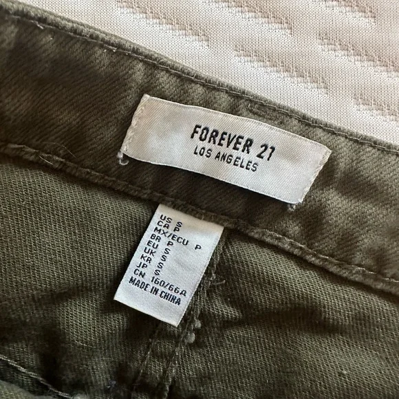 Forever 21 Army Green Mini Skirt - Picture 2 of 4